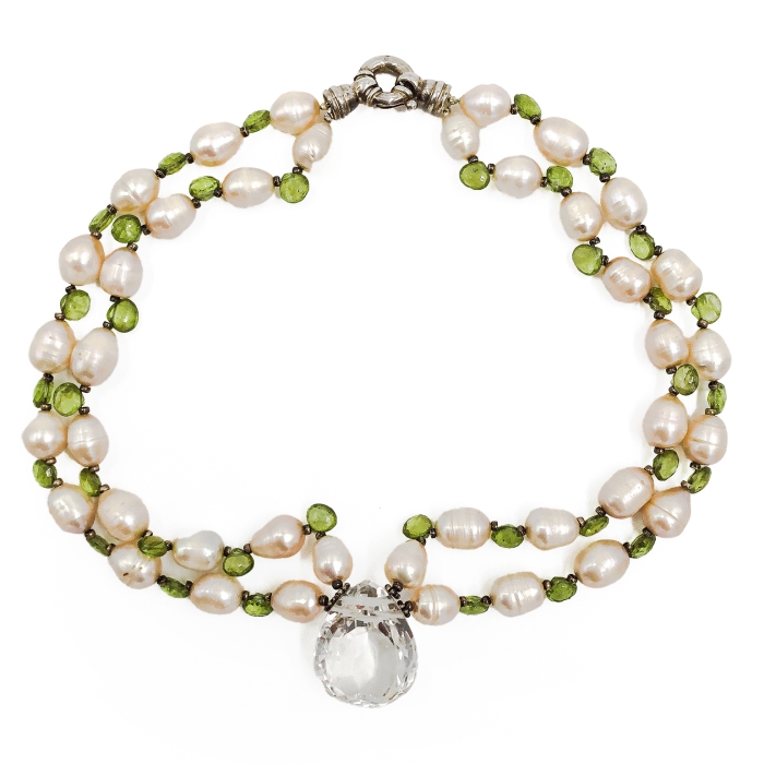 Peridot Perlen Collier | DTCO3